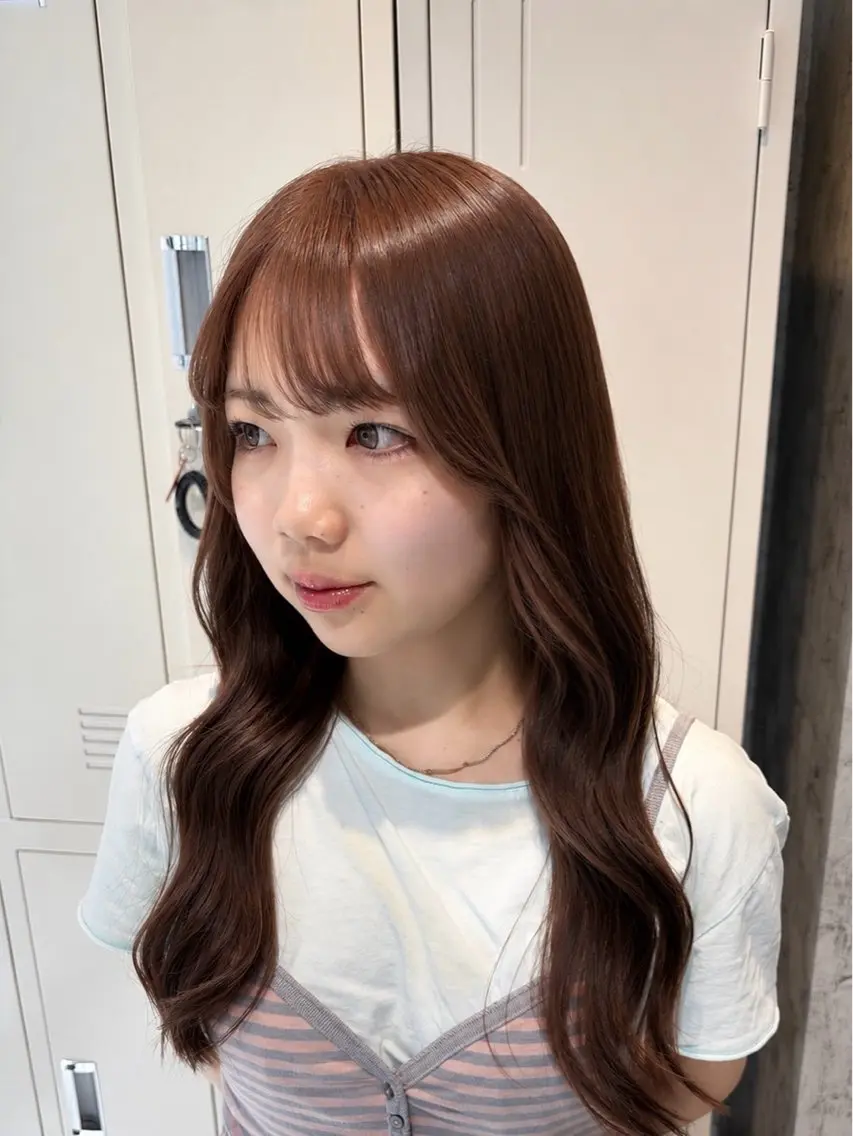 ロング カラー ヘアカラー 🎀ིྀ韓国風 艶カラー🤍ྀི小澤のヘアスタイル