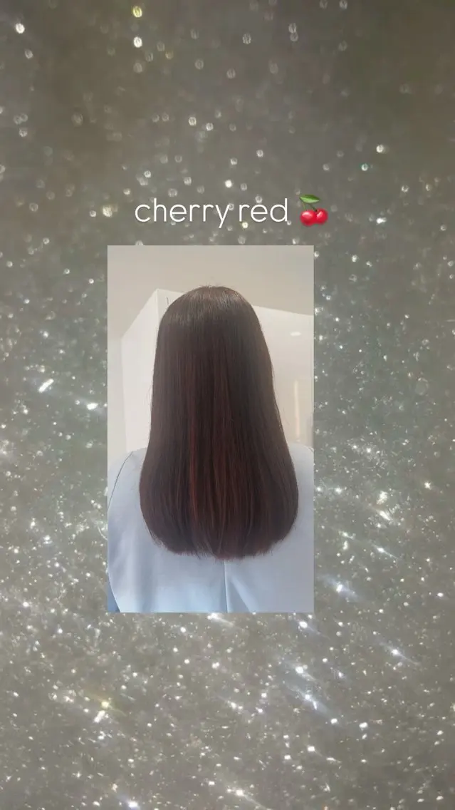 セミロング カラー ブラウンカラー ピンクカラー レッドカラー ヘアカラー トリートメント ハイトーン/韓国ヘア Suzu♡彡のヘアスタイル