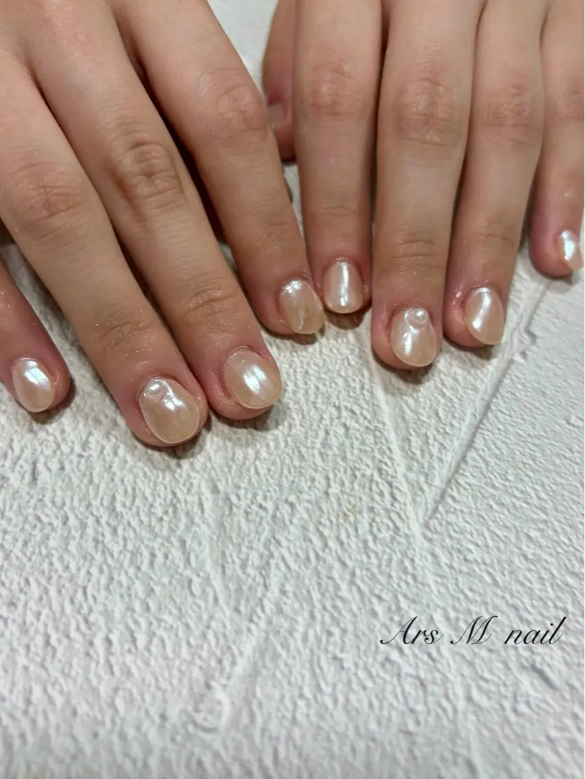 ネイル ミラーネイル シンプルネイル Ars.M nailのネイルデザイン