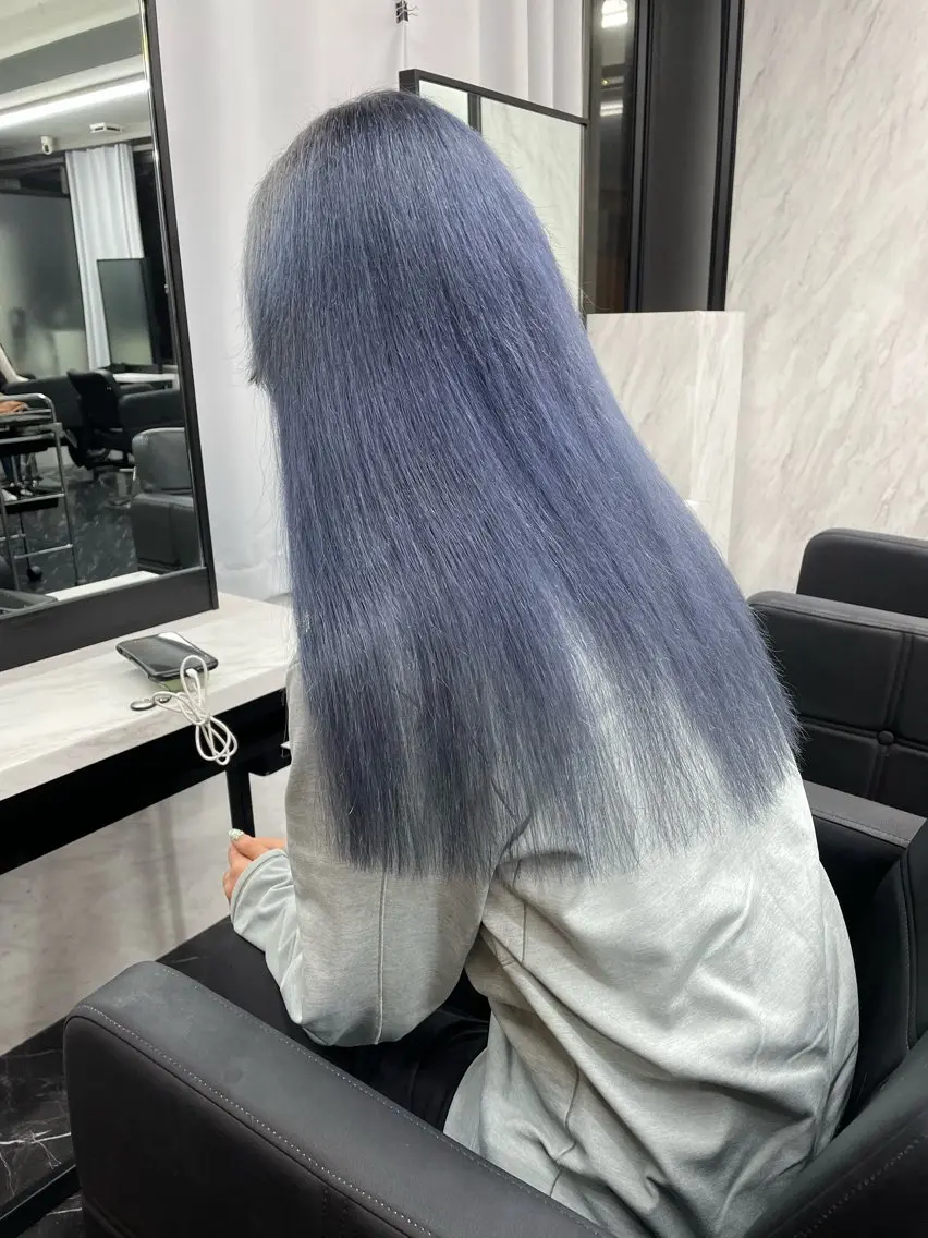 ロング カラー カット ヘアカラー トリートメント マリカ🦋韓国 ハイトーン/エクステのヘアスタイル