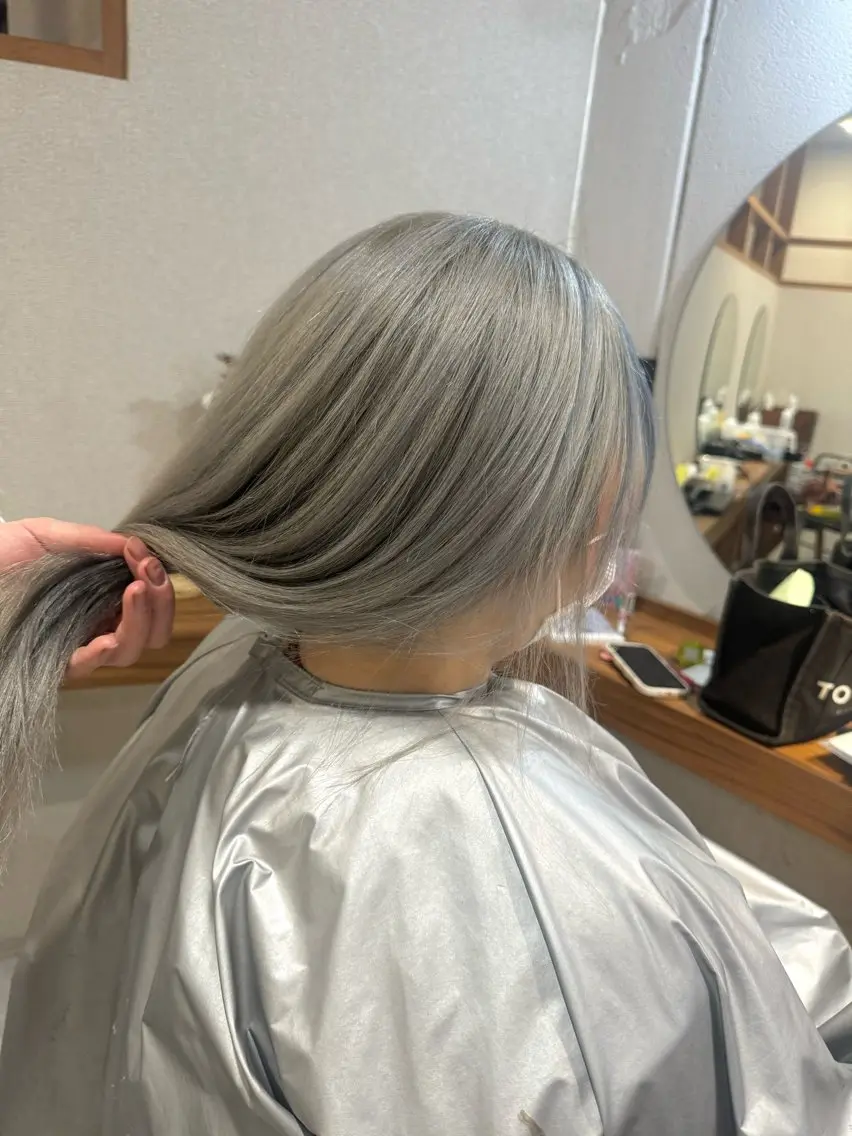 ロング カラー カット ヘアカラー 店長 MANAMI /ブリーチ/骨格ボブのヘアスタイル