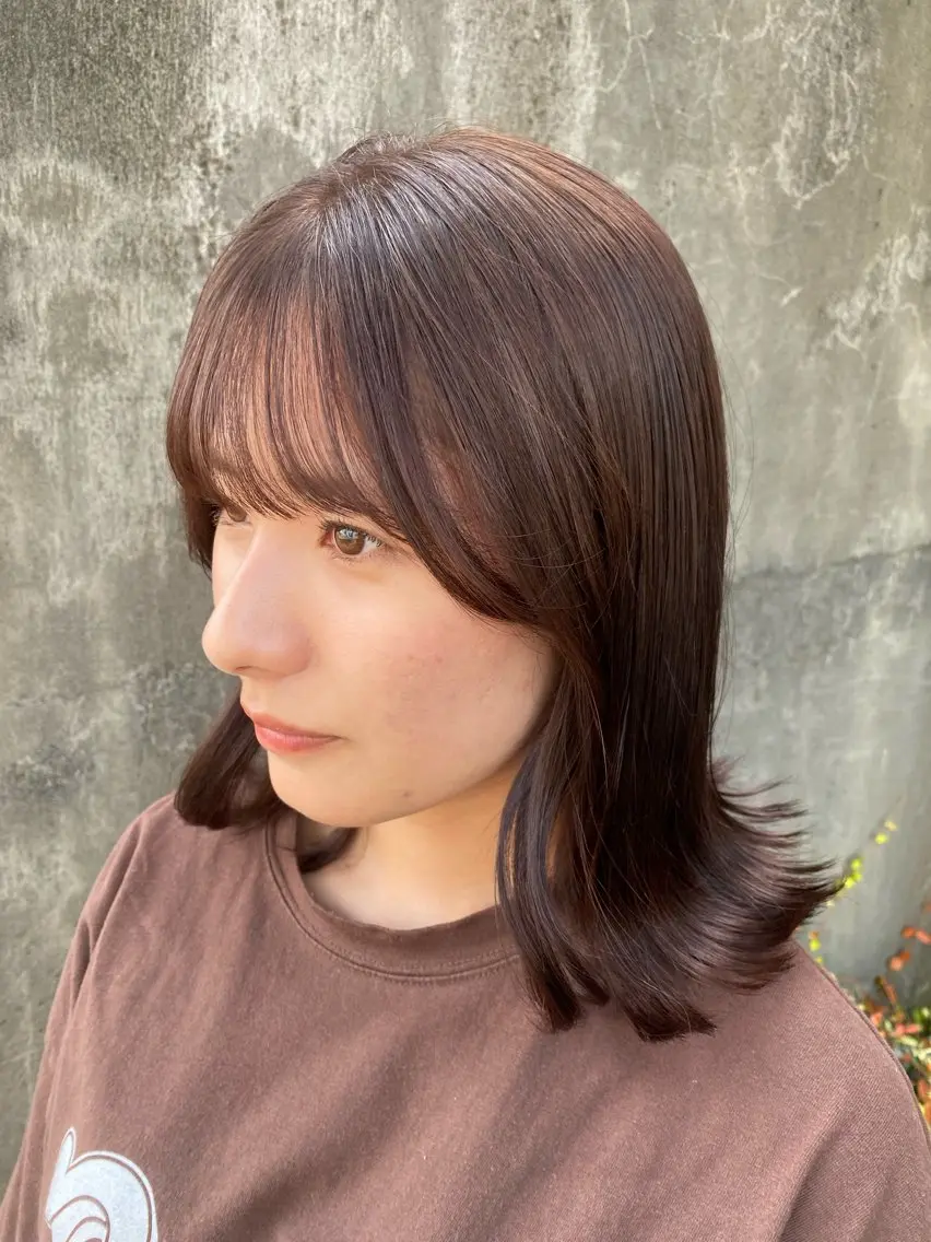 ミディアム カラー ブラウンカラー ナチュラルブラウン VALE高岳 HIKARUのヘアスタイル