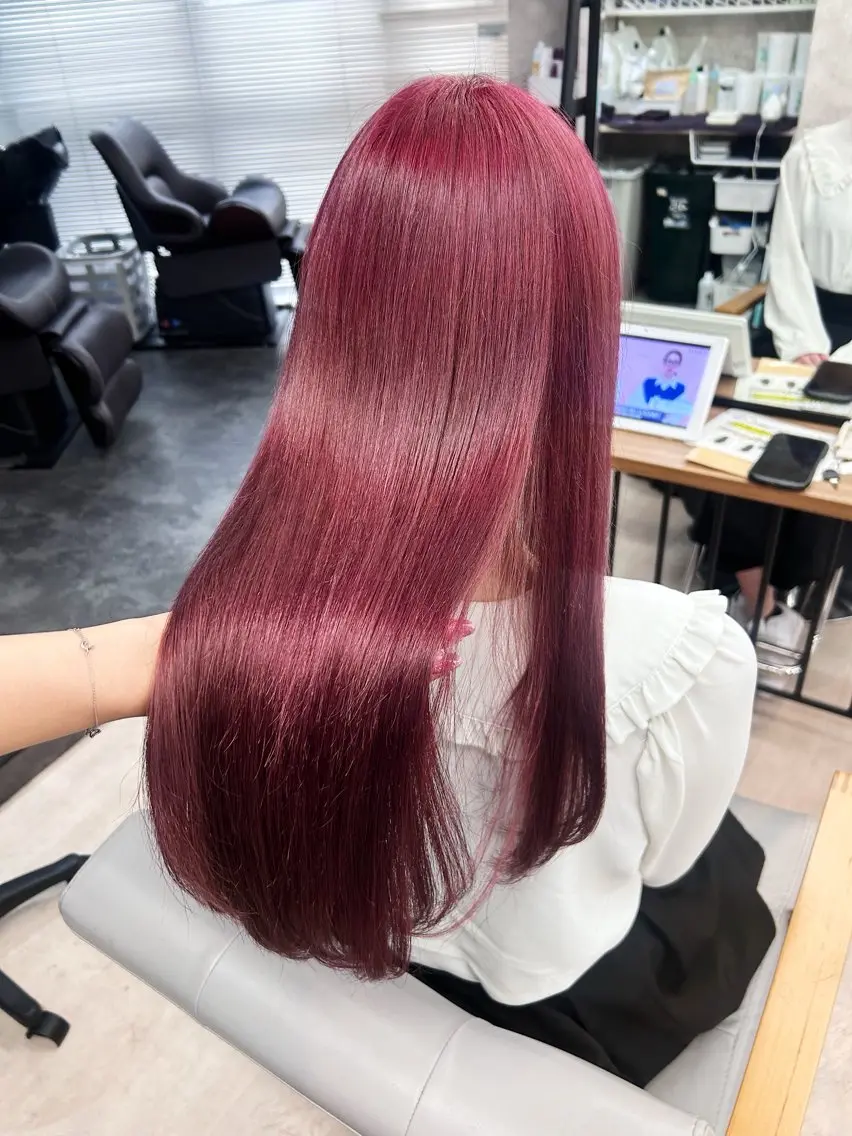 ロング カラー ヘアカラー トリートメント ヘアセット 💕ブリーチ/ヘアメ 🎀YUUKAのヘアスタイル