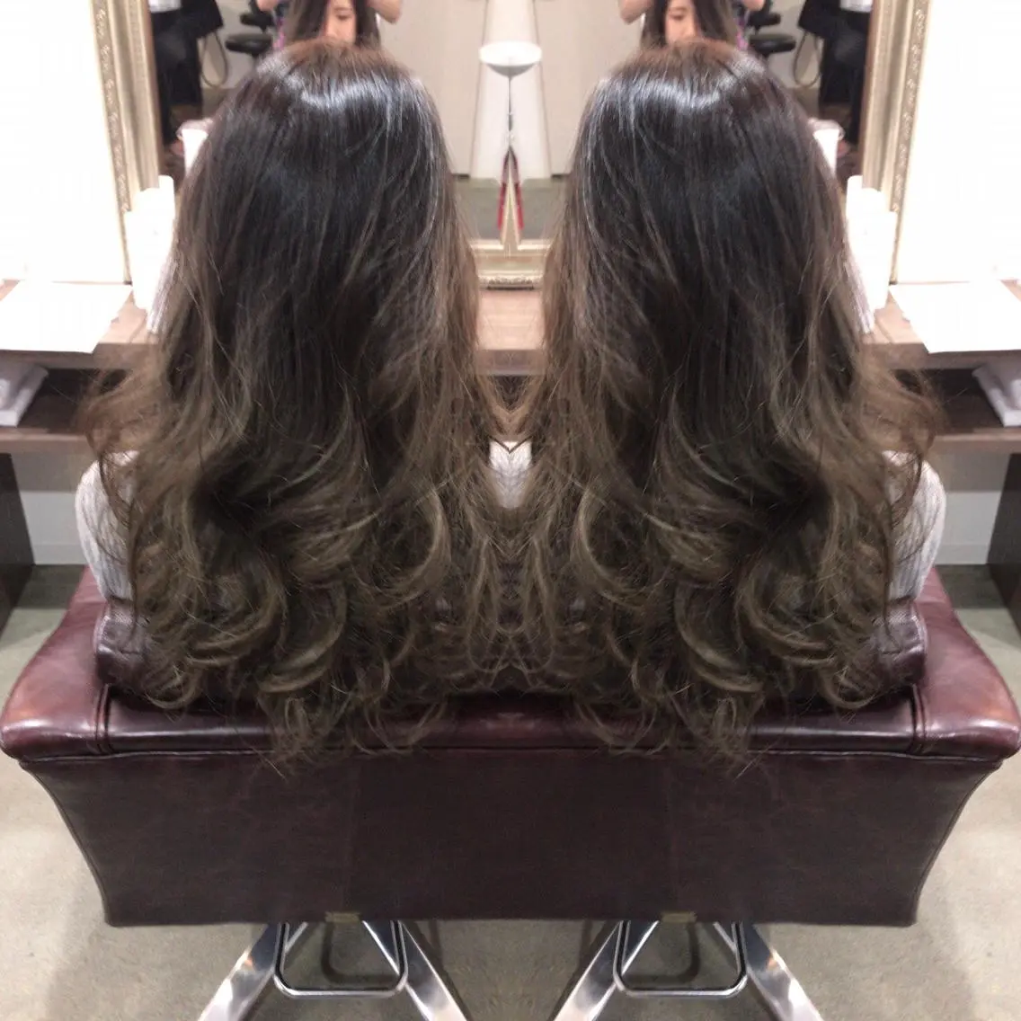 ロング カラー レイヤーカット匠 イソザキノリユキのヘアスタイル