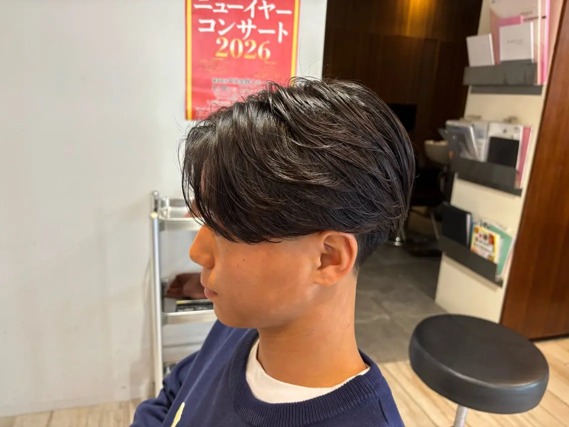 パーマ メンズ カット パーマ おもだか　がく /横須賀中央のヘアスタイル