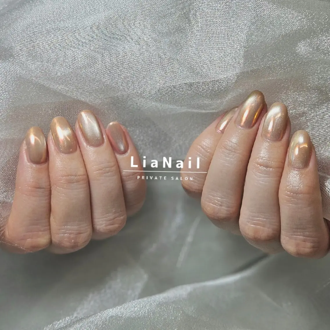 ネイル マグネットネイル マグネットワンカラー ワンカラーネイル ハンドネイル Lia Nailのネイルデザイン