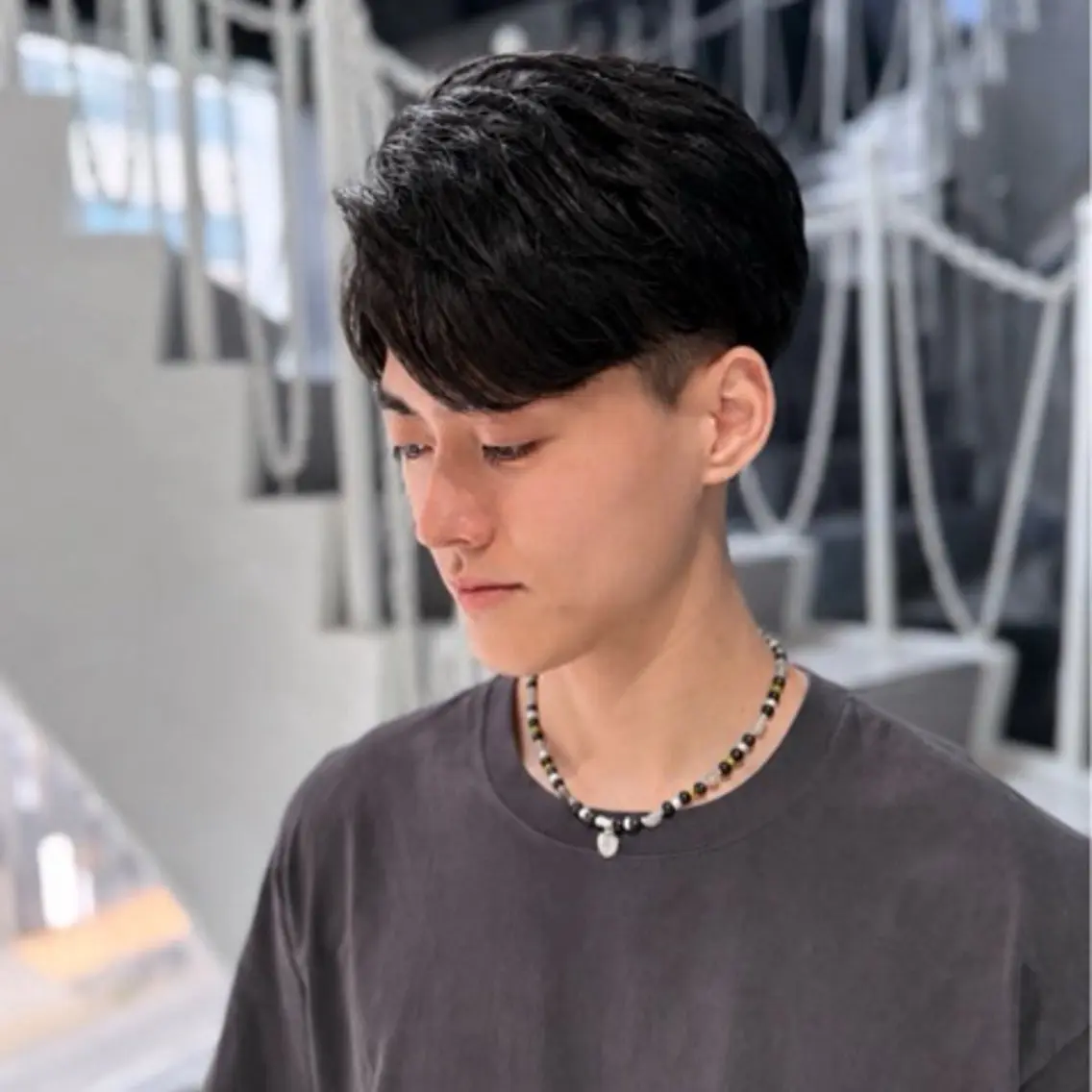 ショート メンズ センターパート カット トリートメント ヘッドスパ 【Zina札幌大通】 店長 福間 和也のヘアスタイル