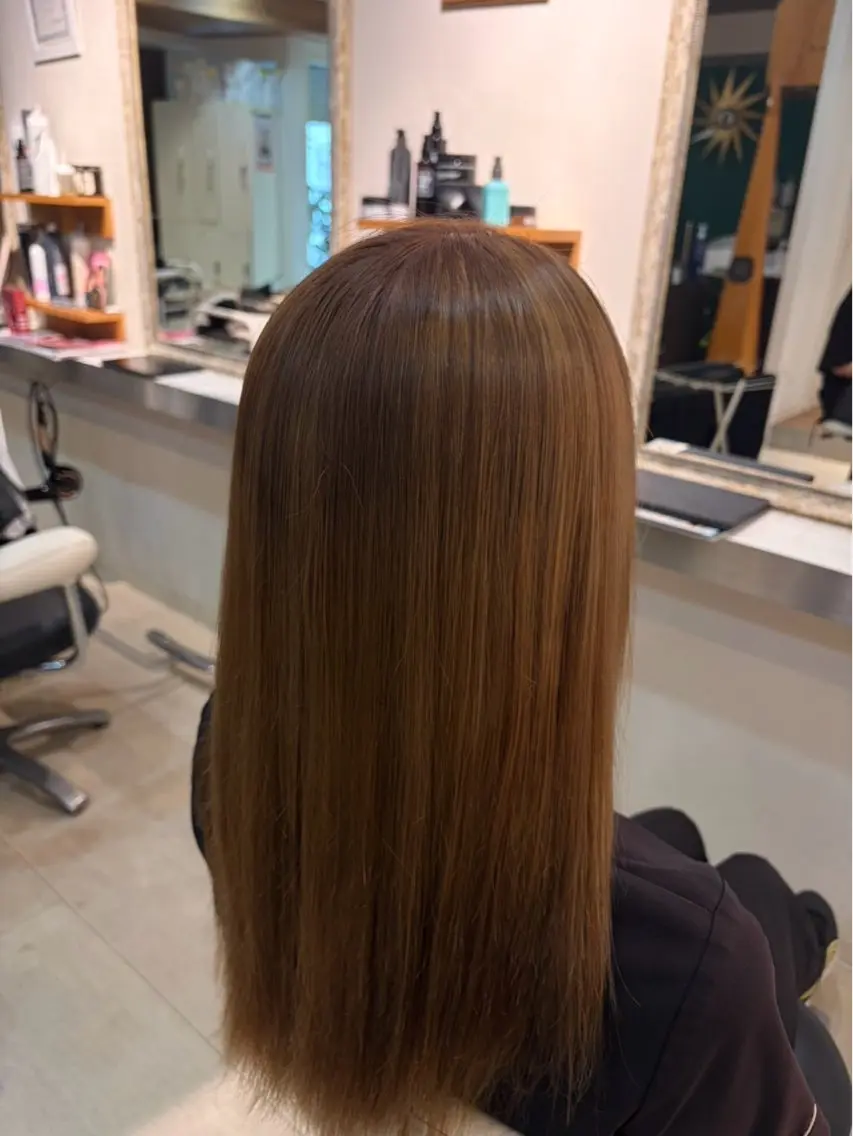 ロング カット ヘアカラー トリートメント hair bonitaのヘアスタイル