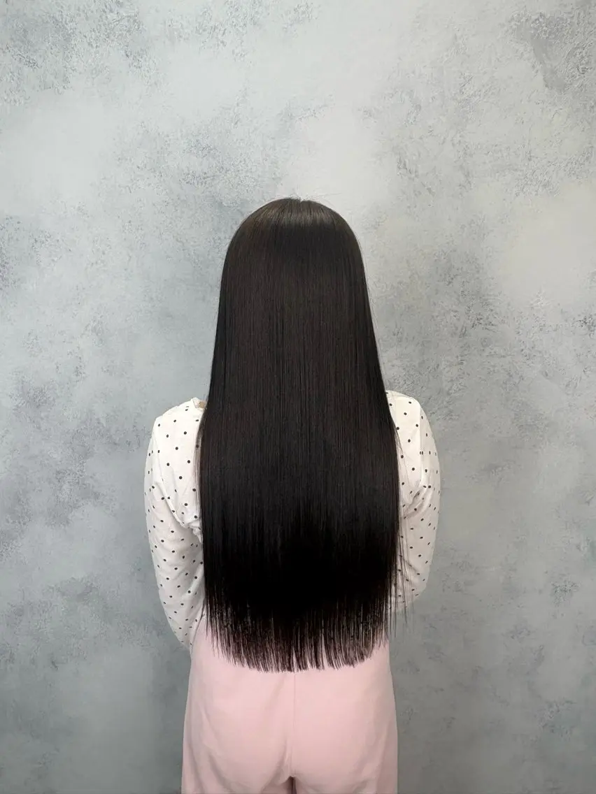 ロング カット 縮毛矯正 𝜗𝜚cocoro 韓国𝜗𝜚のヘアスタイル