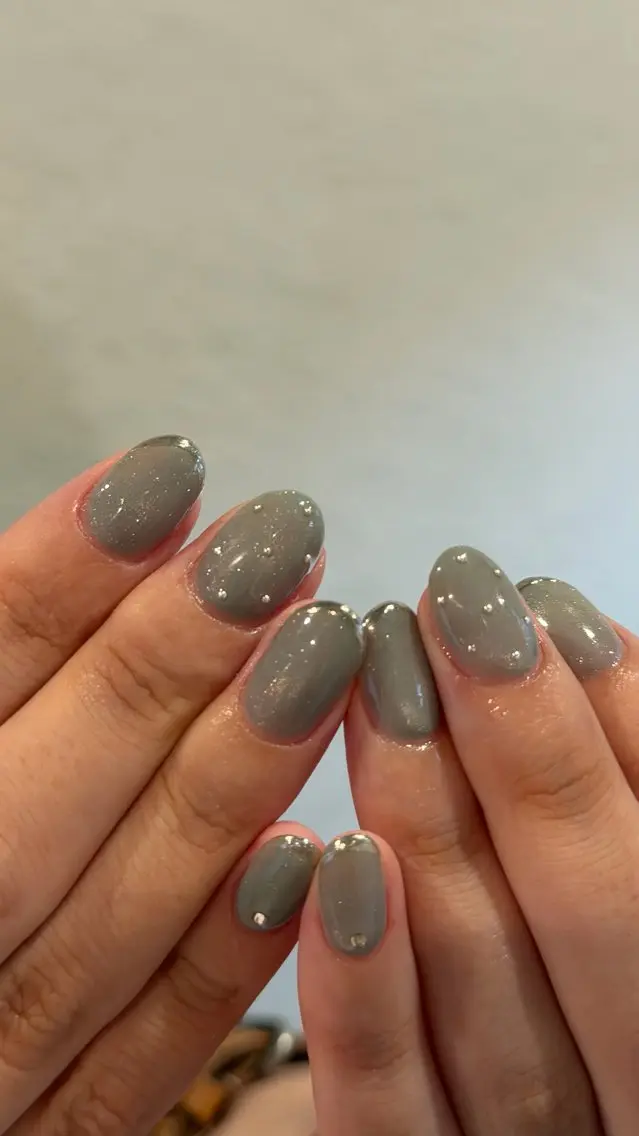 ネイル 水色 ミラーネイル ハンドネイル nail salon linoのネイルデザイン