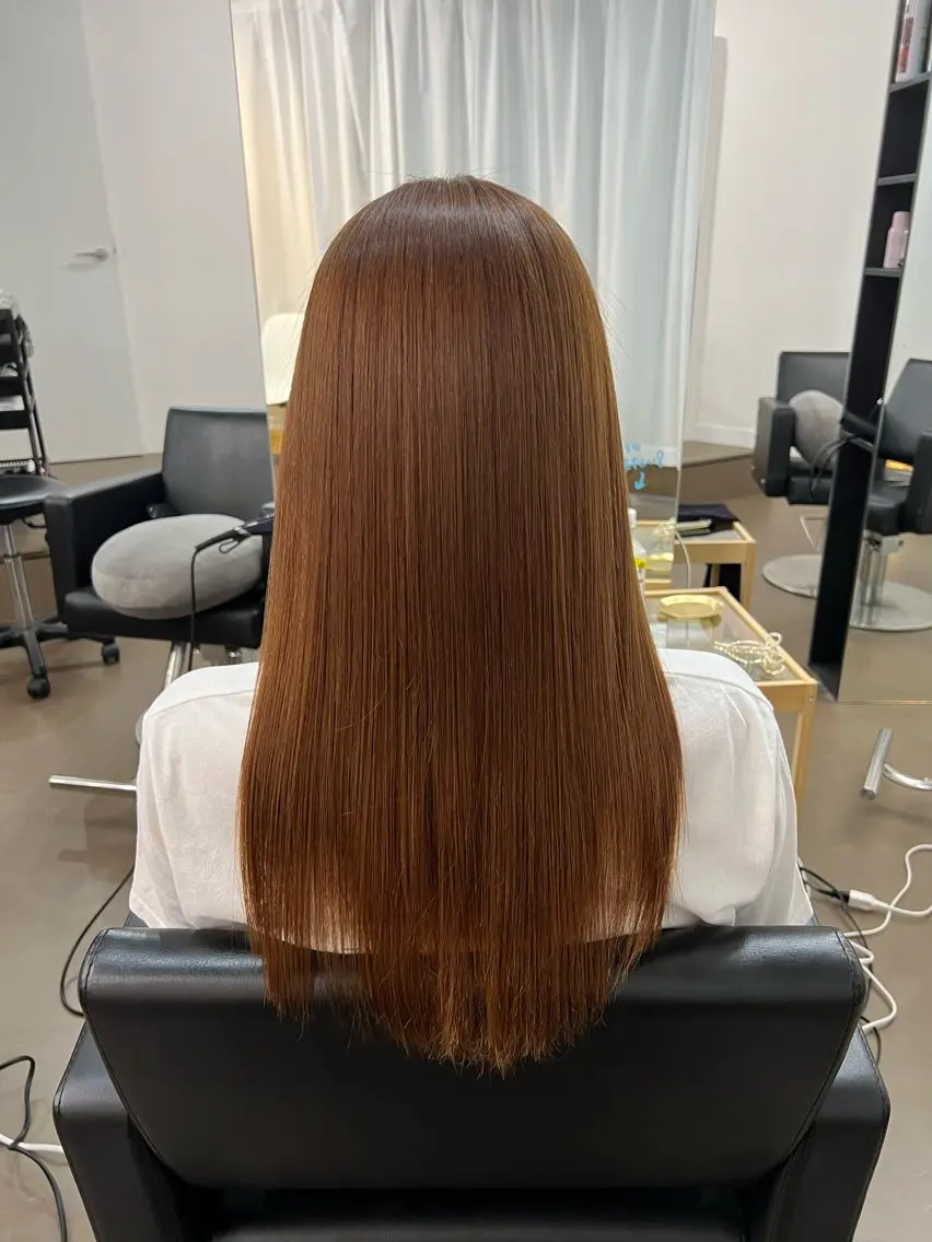 ロング カラー 透明感カラー イルミナカラー 顔まわりレイヤー 髪質改善 韓国風ヘア 神戸ボブ✂️ ioe三宮/田 伸佳のヘアスタイル