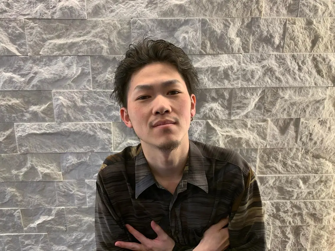 ショート カラー パーマ メンズ 福留 叶太のヘアスタイル