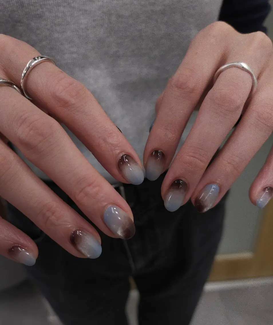 ネイル ジェルネイル マグネットネイル 持ち込み ニュアンスネイル パラジェル ハンドネイル puku nail 🌼kazu🌼のネイルデザイン