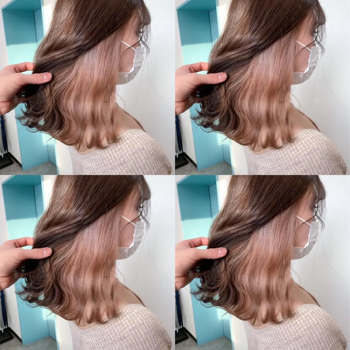 カラー ベージュカラー デザインカラー インナーカラー ミルクティーベージュ トリートメント /カラー/NAOKIのヘアスタイル