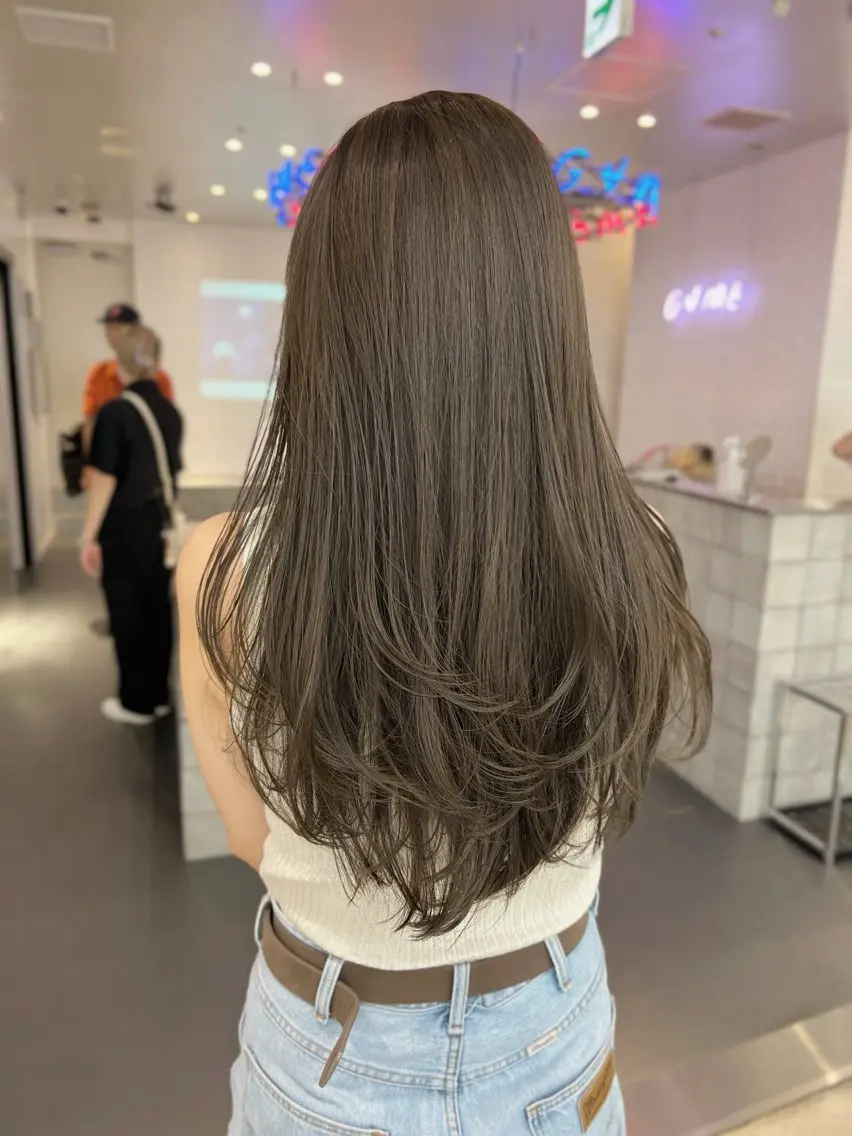 🍈【1~3回目まで使える】赤み消しカラー🍈カット➕ブリーチなしダブルカラー➕選べるトリートメントの写真