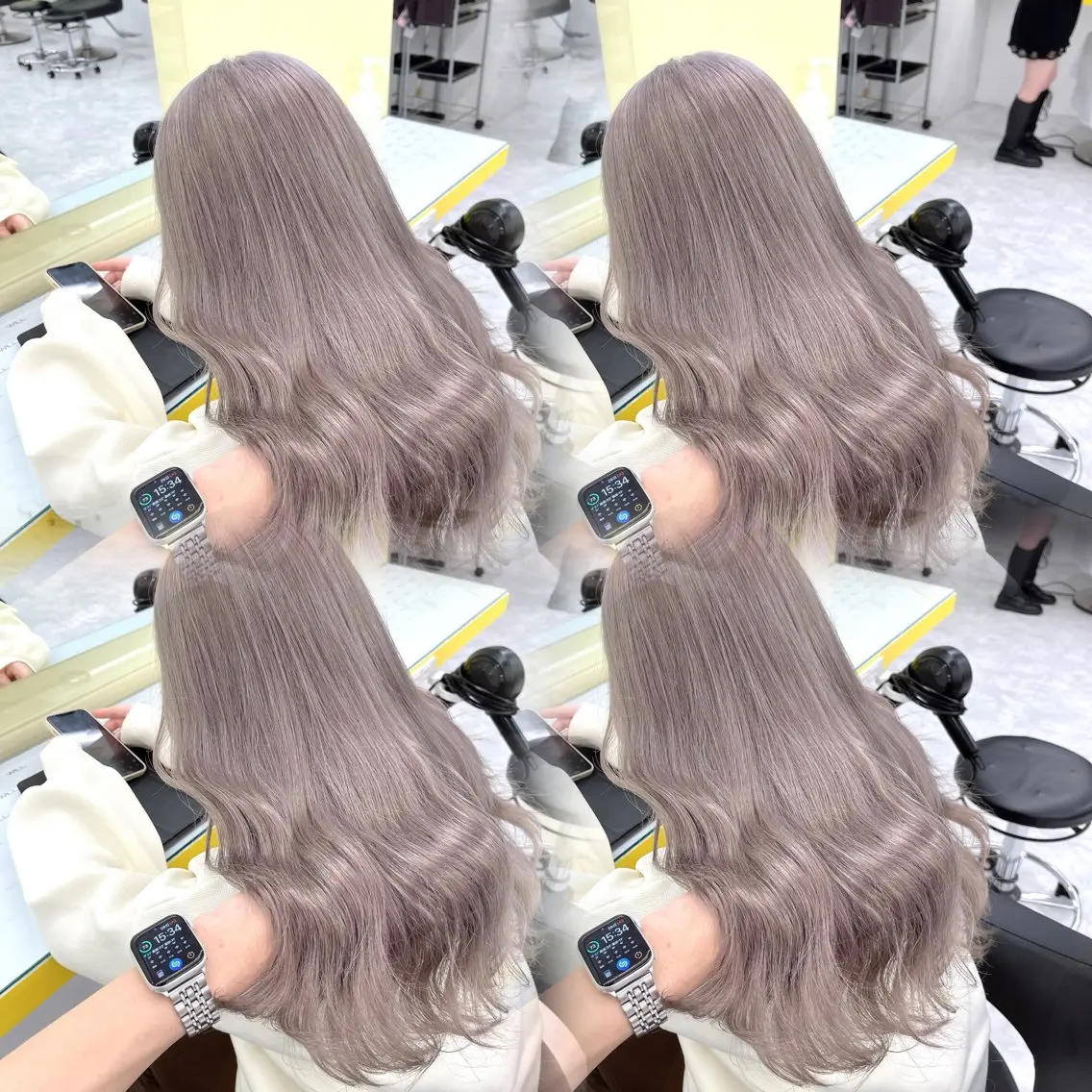 ロング カラー ヘアカラー トリートメント ハイトーン/レイヤー 透明感/瑶平のヘアスタイル