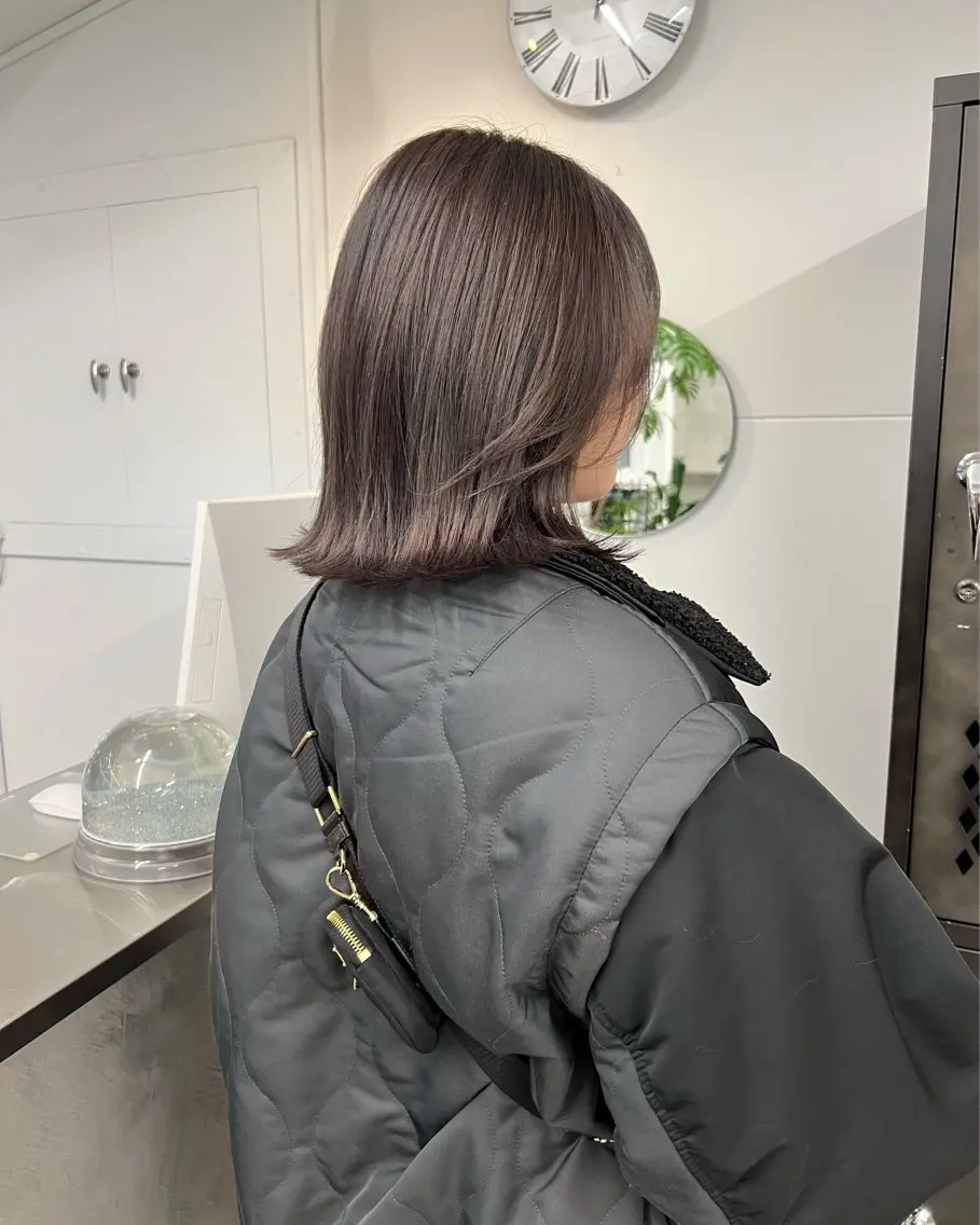 ミディアム カラー カット ヘアカラー トリートメント 樫原裕二/レイヤー カット/透明感カラーのヘアスタイル