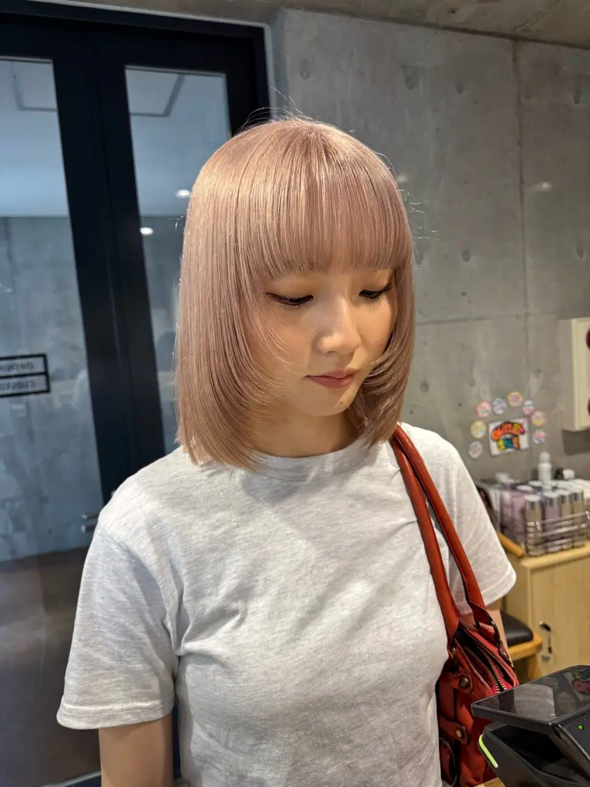 ミディアム ヘアカラー 🎀ダブルカラー hinata🎀のヘアスタイル