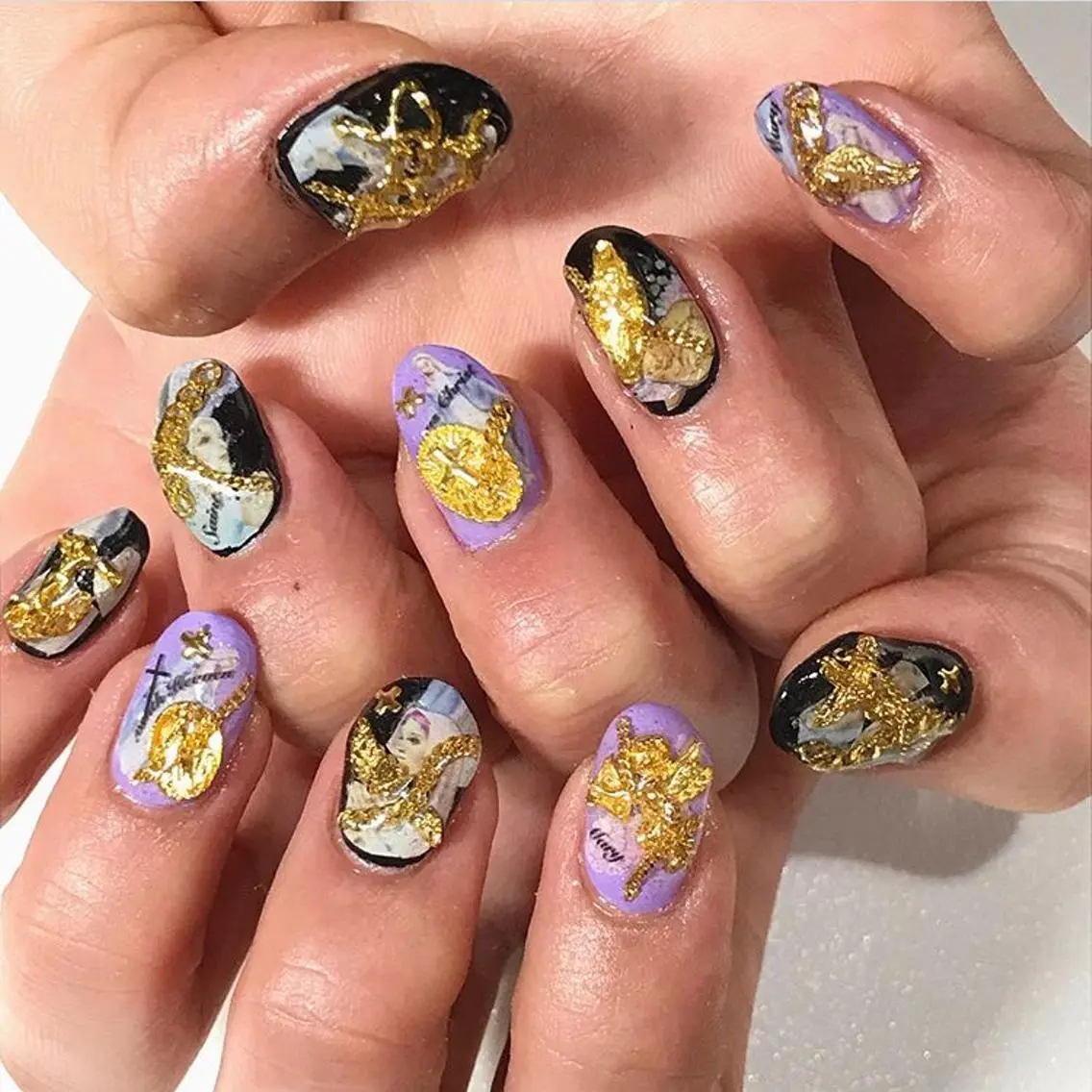 ネイル 渋谷／チップ長さ出し 👑アプレgel-xのネイルデザイン