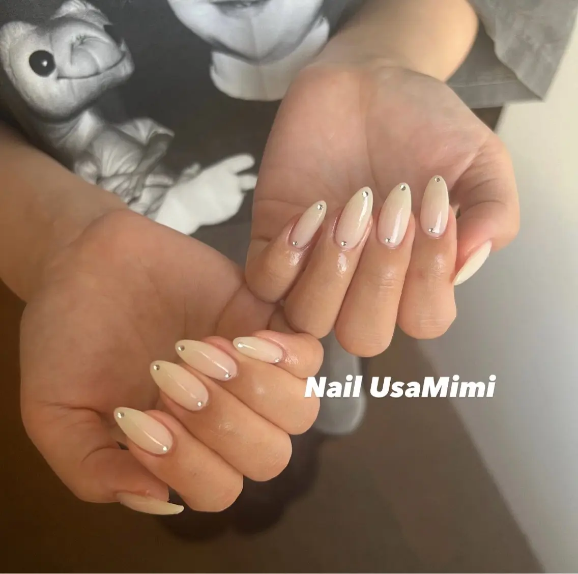 ネイル ジェルネイル マグネットネイル 持ち込み ワンカラーネイル パラジェル 本町NailUsa Mimi RIKOのネイルデザイン