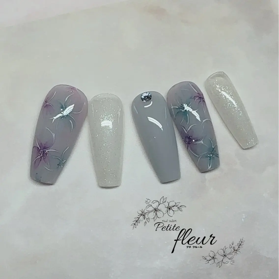 ネイル ❁⃘*。Petite fleur❁⃘*りさのネイルデザイン