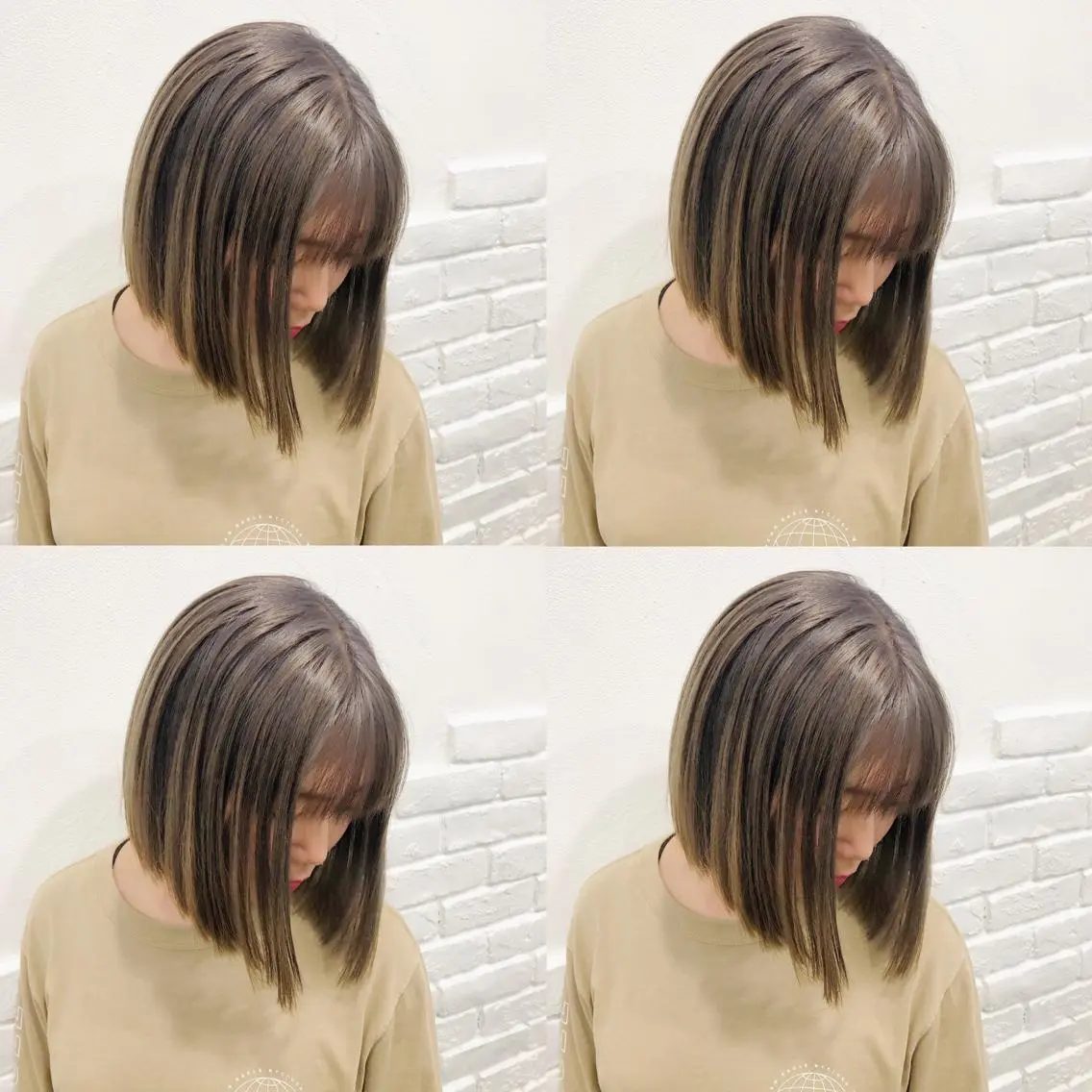 ショート カラー ヘアアレンジ メンズ キッズ カット トリートメント 💟Chloe原宿店 🩶ハイトーンのヘアスタイル