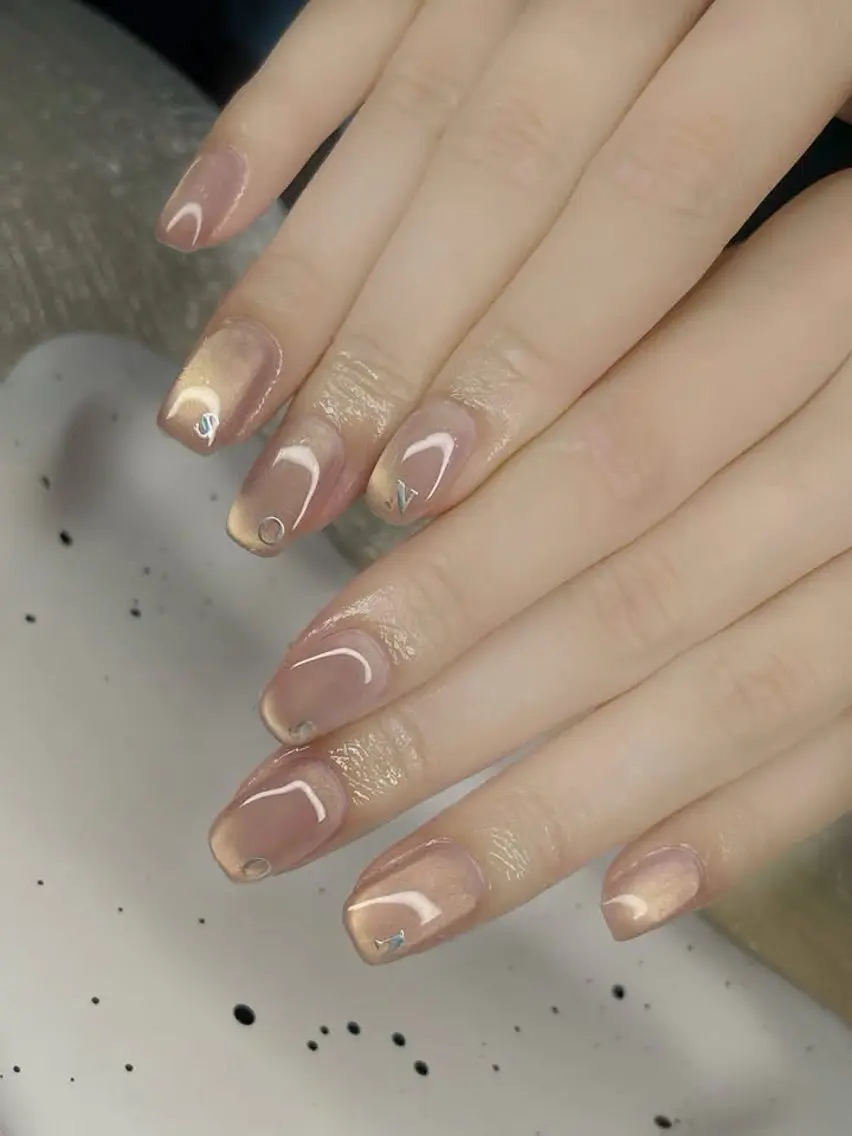 ネイル チークネイル フットネイル フレンチネイル グラデーション 韓国ネイル YUKI NAILのネイルデザイン