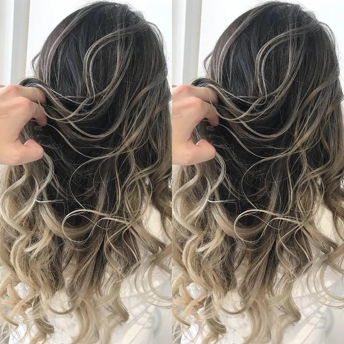 ロング カラー ヘアアレンジ ベージュカラー グラデーションカラー ハイライトカラー くせ毛 外国人風カラー 阿部 圭悟のヘアスタイル