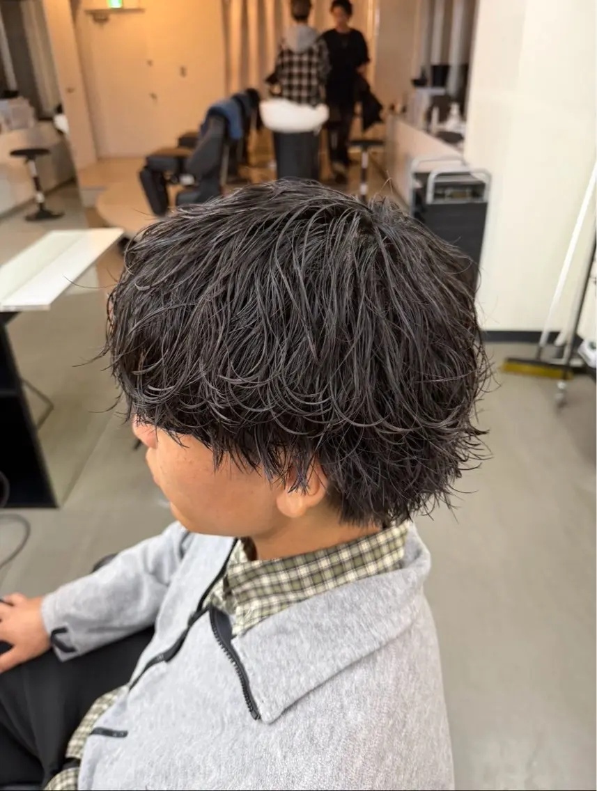 パーマ メンズ メンズパーマ 波巻きパーマ カット パーマ 🔥メンズ特化🔥 メッシュ/パーマのヘアスタイル