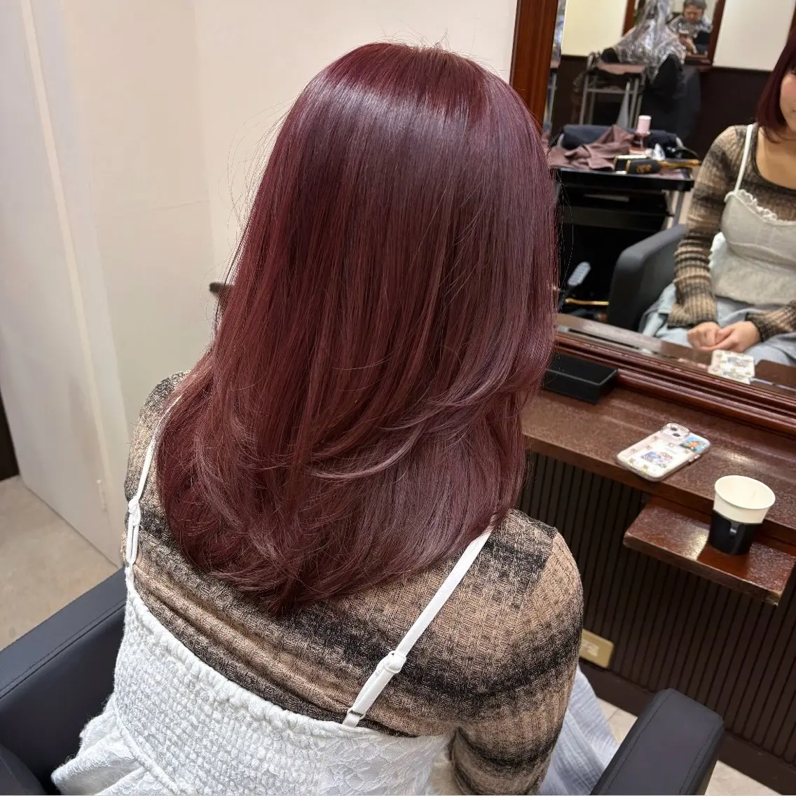 ミディアム カラー ブリーチ ダブルカラー ブリーチなしカラー ヘアカラー SHICUNE /ミホのヘアスタイル