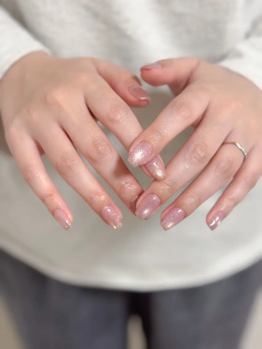 ネイル マグネットネイル マグネットワンカラー ワンカラーネイル ハンドネイル Ri's nail. ⌇リズネイルのネイルデザイン