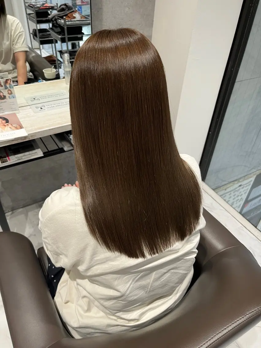 ミディアム カラー カット ヘアカラー トリートメント Grow by NYNY 坂本 理輝のヘアスタイル