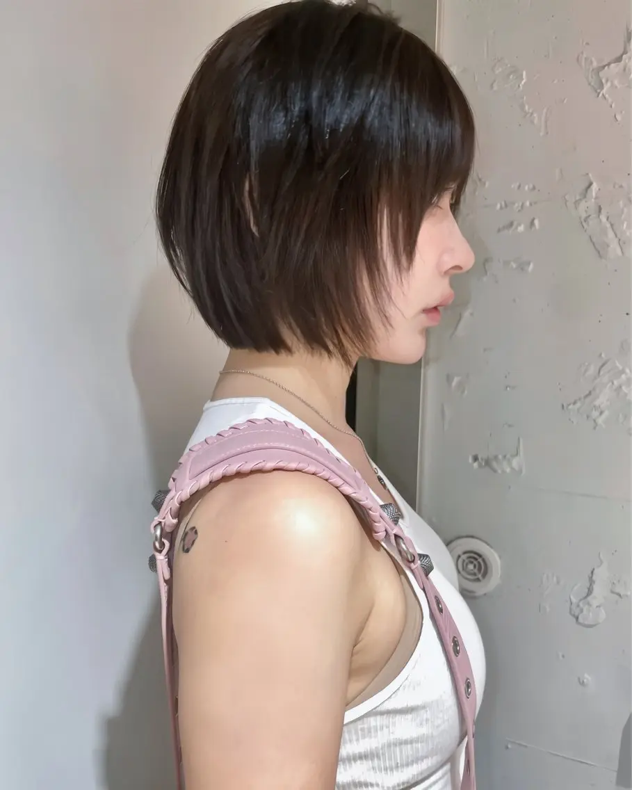 ショート ボブレイヤー ボブ レイヤーカット 抜け感ショートボブ/ レイヤーkoukiのヘアスタイル