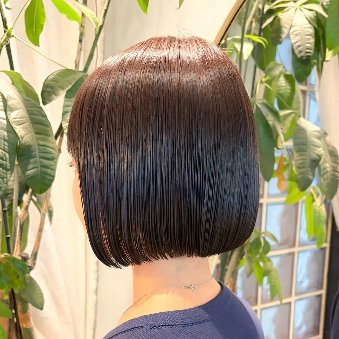 ミディアム カラー カット ヘアカラー トリートメント ♥️ボブ縮毛矯正/暖 色/minami♥️のヘアスタイル