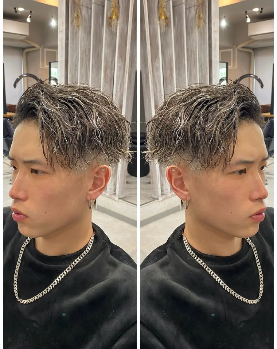 ショート カラー メンズ メンズハイライト ハイライトカラー ハイライト カット ヘアカラー 🐉『メンズ美容師』 吉田龍星🐉のヘアスタイル