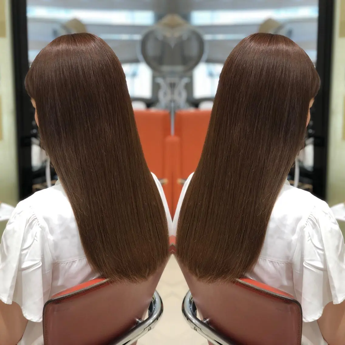 セミロング カット 縮毛矯正 トリートメント Y Uのヘアスタイル