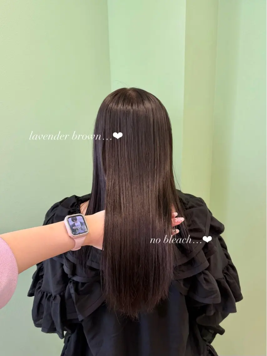 カラー ブリーチ ラベンダーカラー ブリーチなしカラー カット ヘアカラー エクステ🎀 暖色カラー🎀amiのヘアスタイル