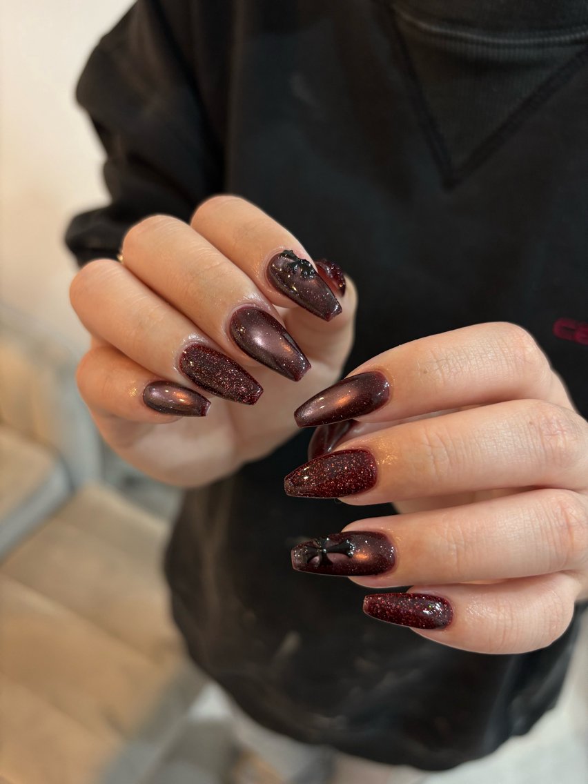 ネイル フラッシュネイル マグネットネイル シンプルネイル ハンドネイル nué nail 【halu】のネイルデザイン