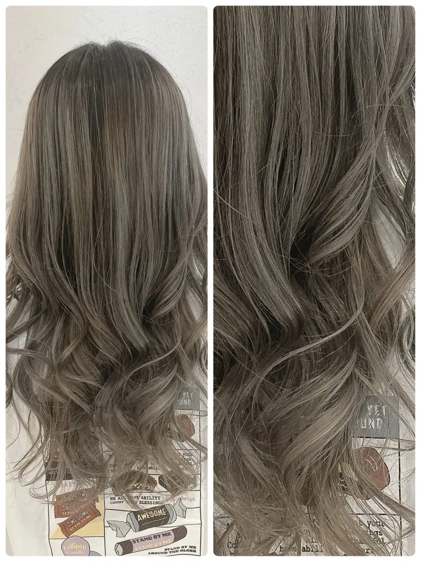 カラー ブリーチ 透明感カラー グレージュ 外国人風カラー ヘアカラー マネージャー× 髪質改善×ウルトワのヘアスタイル