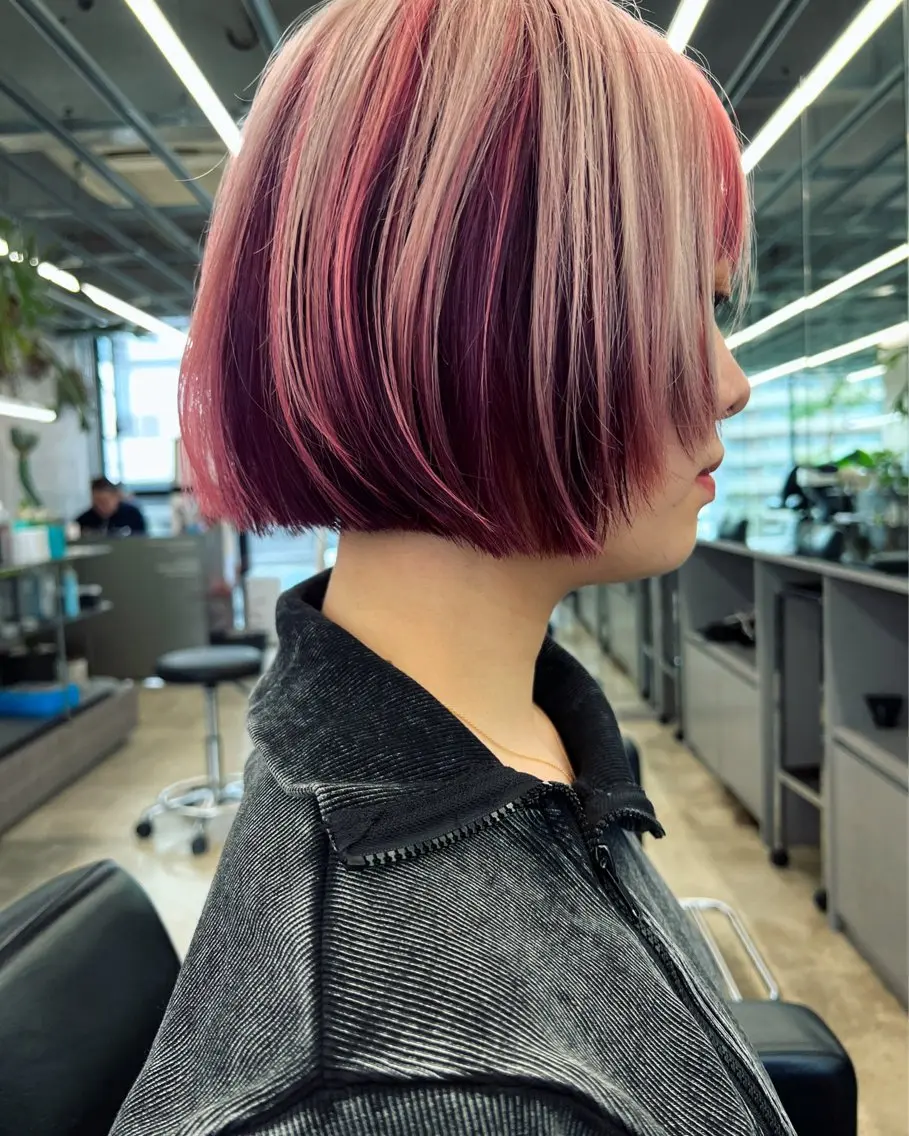 ショート カラー カット ヘアカラー ハッシュカット カシマハヤトのヘアスタイル