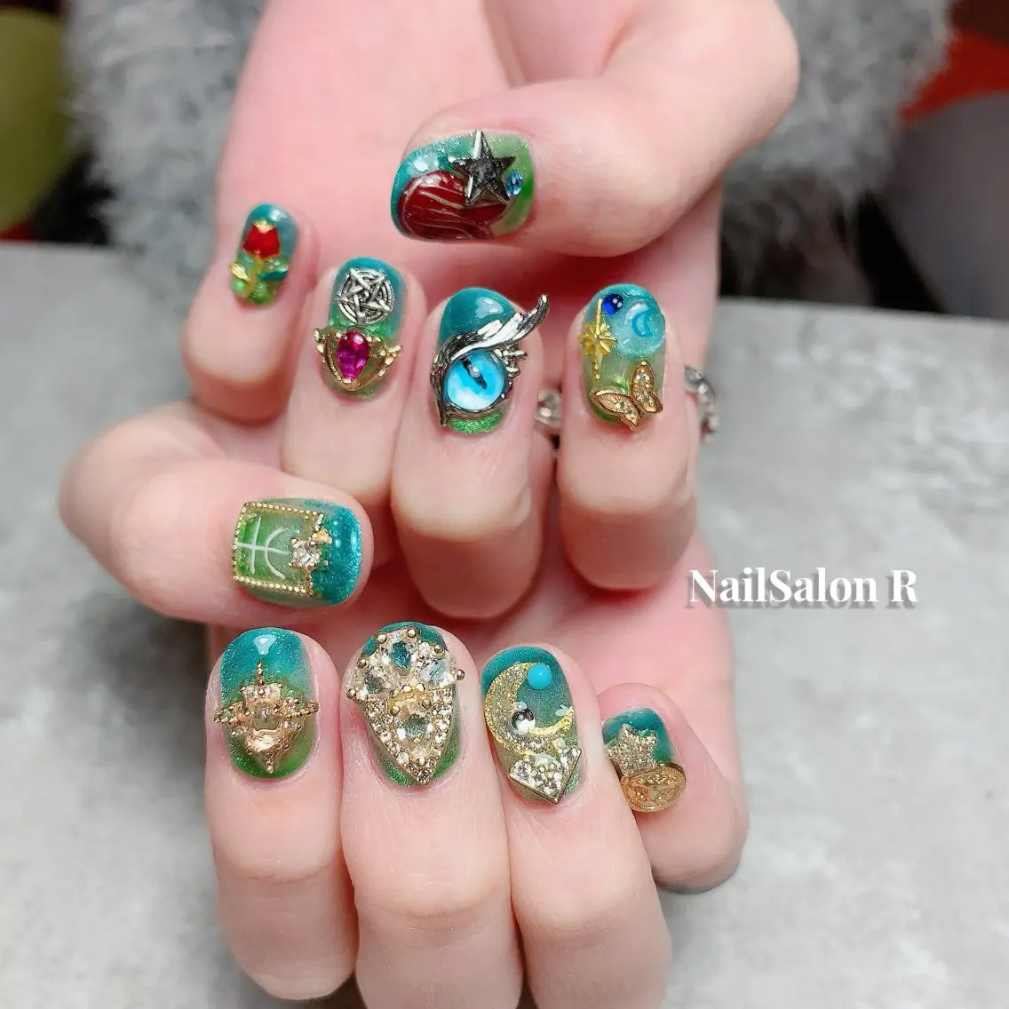 ネイル チークネイル 長さ出し フットネイル ジェルネイル 韓国ネイル ハンドネイル NailSalonR 宮里のネイルデザイン