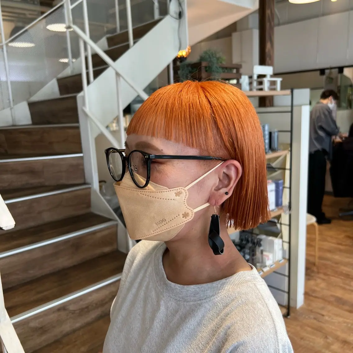 カラー オレンジ インナーカラー♡ Nanakoのヘアスタイル