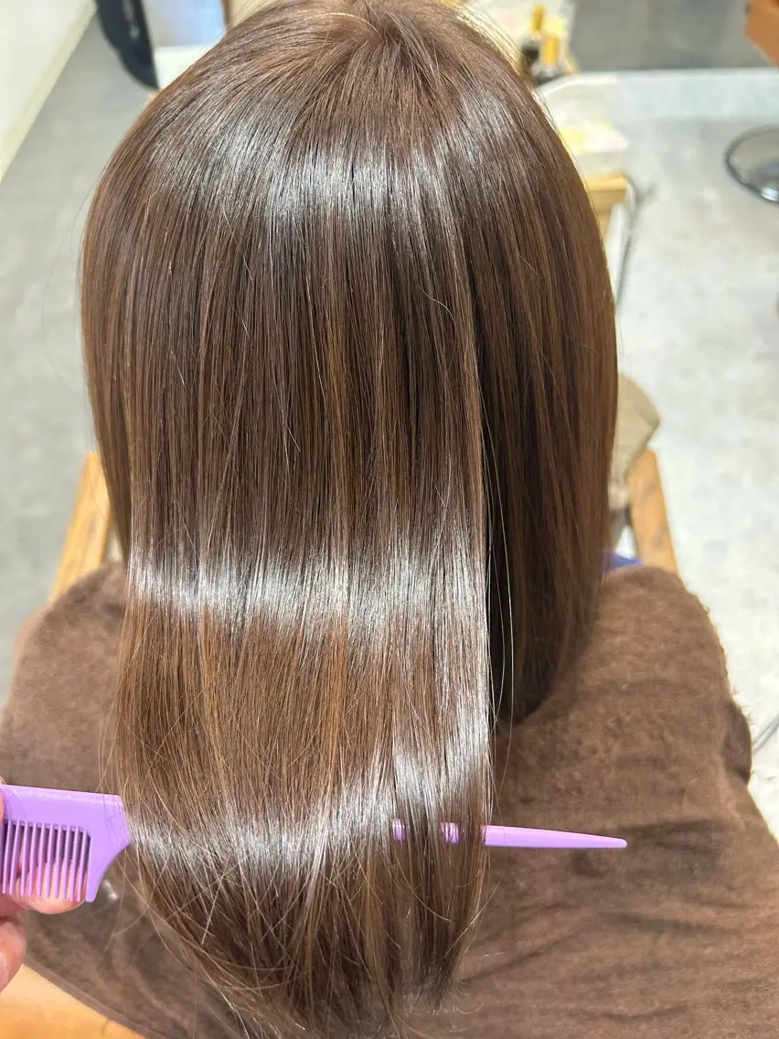 【カラーで髪が綺麗になる✨】カット+ゼロストレス水素補正カラー+AIカラー診断の写真