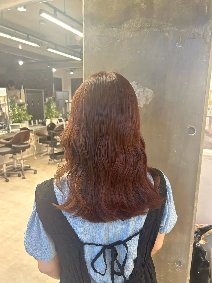 ミディアム カラー ブリーチ ダブルカラー ブリーチなしカラー ピンクカラー カット ヘアカラー 透明感カラー🫧 /有野ひかりのヘアスタイル