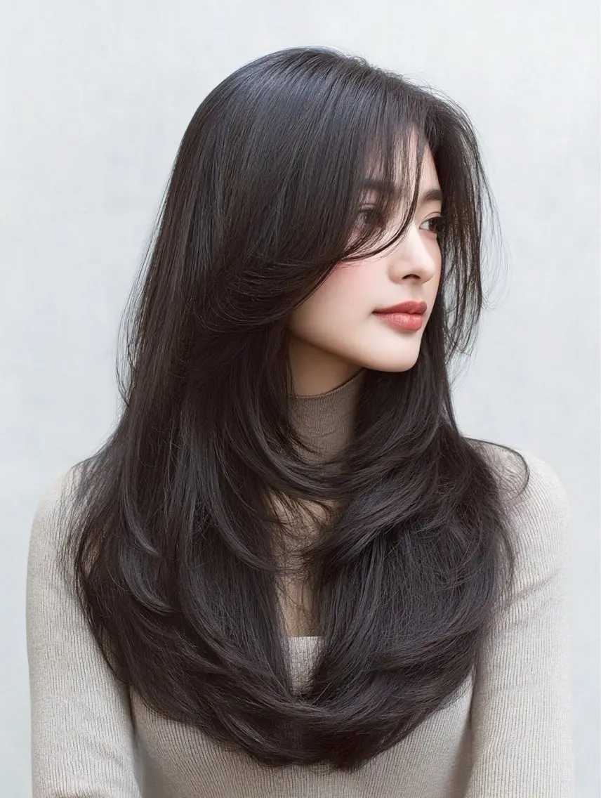ロング カラー ヘアカラー 韓国×艶ハイトーンが かわいい✨️リオ🍒のヘアスタイル