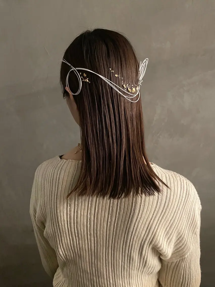 ミディアム ヘアアレンジ ♡トップスタイリス ト/美髪矯正hinaのヘアスタイル
