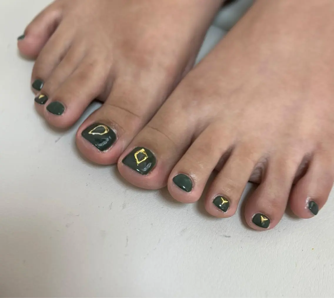 ネイル フットネイル シンプルネイル nail M&Tのネイルデザイン