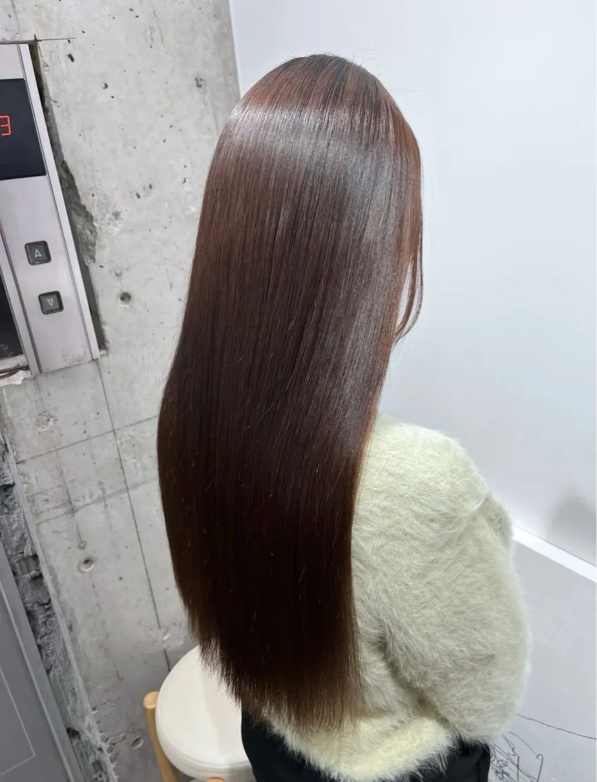 ロング カラー カット ヘアカラー トリートメント newi 天王寺 🪐airiのヘアスタイル