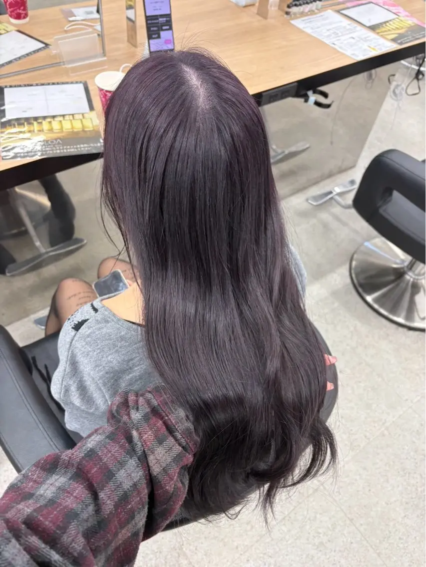 ロング ヘアカラー miku/ラベンダー 透明感カラー🪻❤︎のヘアスタイル