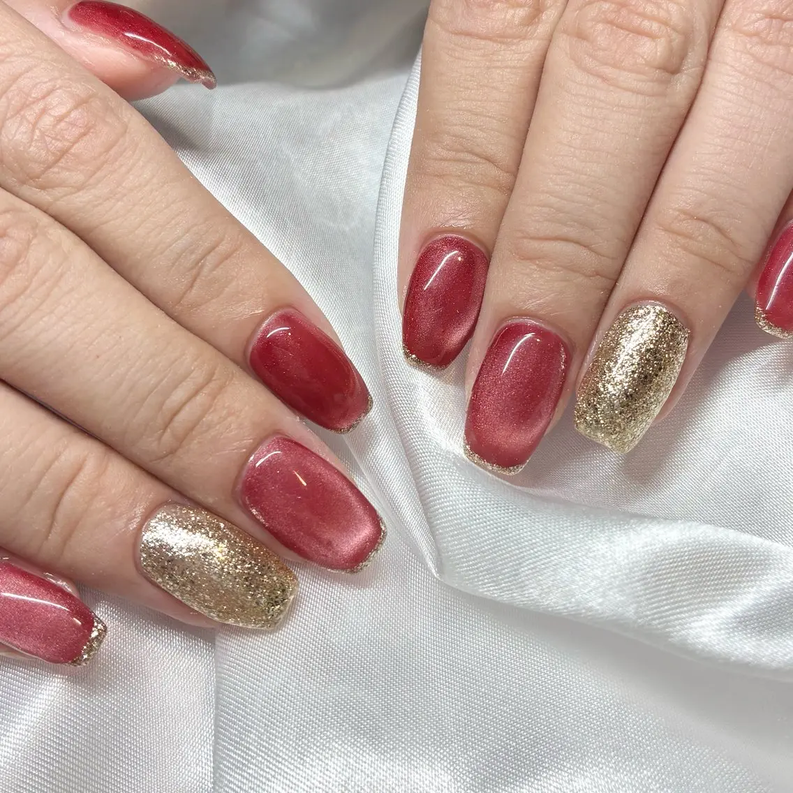 ネイル ジェルネイル マグネットネイル ハンドネイル Nail ヌシん家 AKANEのネイルデザイン
